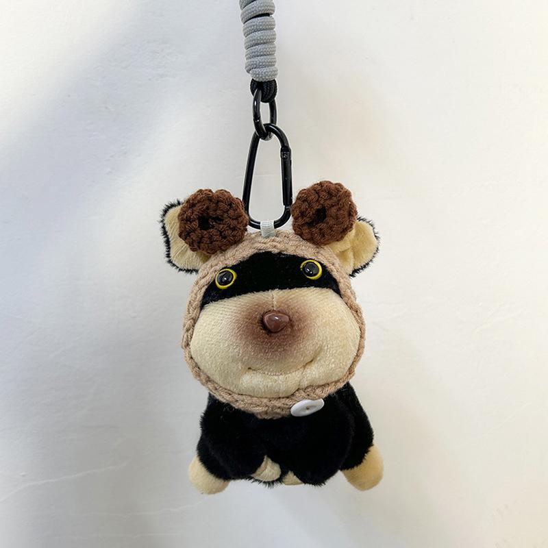 Cute Creative Bee Puppy Charm Bag Pendant Cute Diy Hanging Decoration Funny Keychain Kawaii Backpack Decoration Gifts