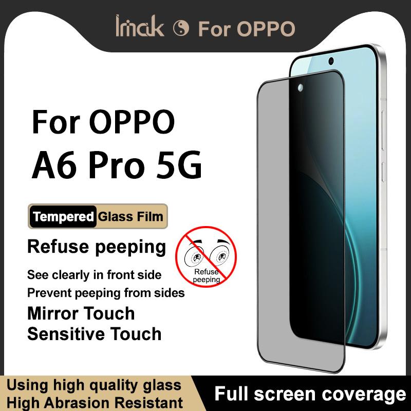 For OPPO A6 Pro 5G Glass IMAK Privacy Temper Glass Full Screen Coverage Film