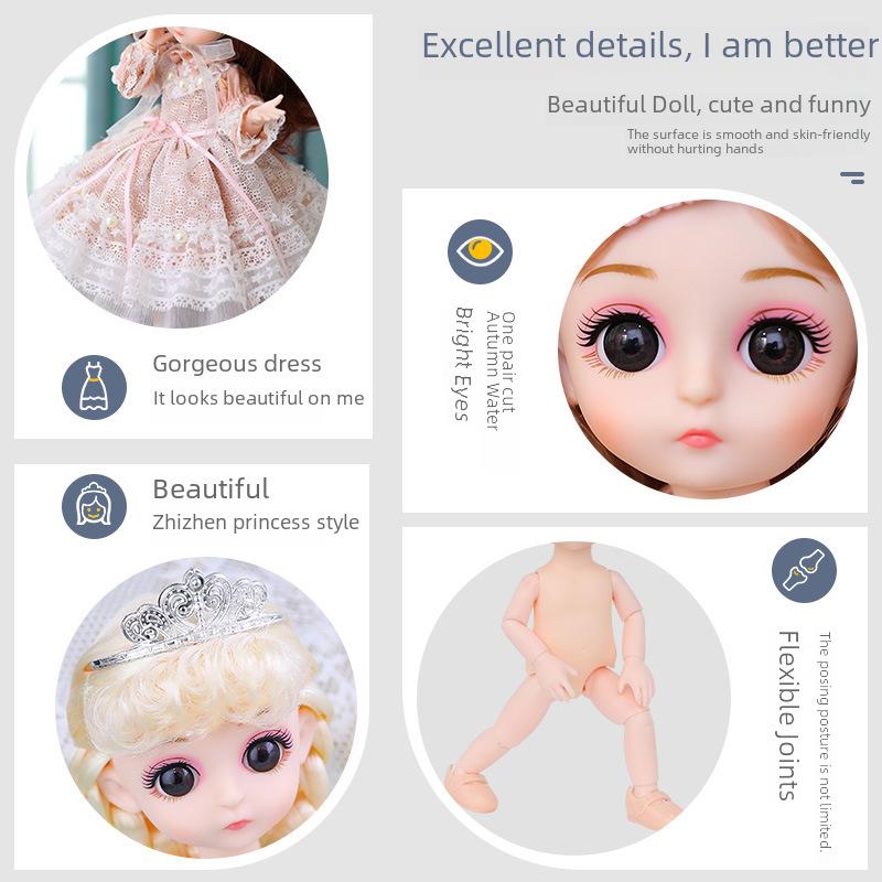 Набор кукол BJD 30 см - Игрушка для маленькой девочки для тренировок в детском саду и подарок на день рождения