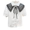 Embroidered Lace Lapel Shirt Fake Collar Cloud Shoulder Clothes Accessories Blouse False Collar