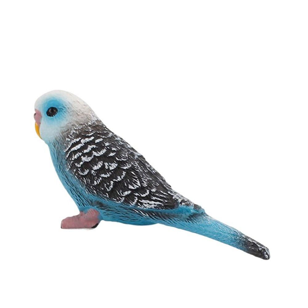 Animal Sculpture Miniatures Simulated Budgie Parrot Educational Plastic Budgerigar Cartoon Parrot Ornament Party
