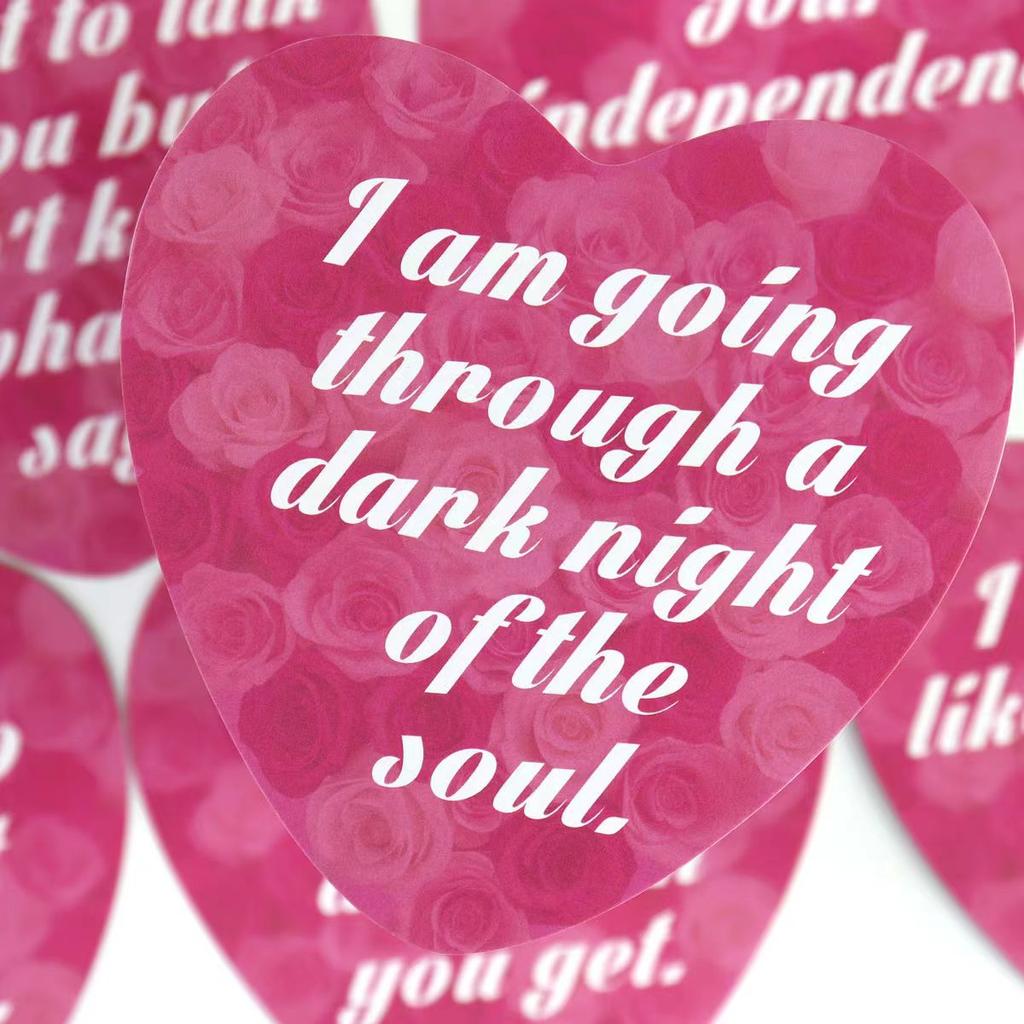 Карты с признанием в любви 8,5*8,5 см, 55 шт. Карты-оракулы в форме сердца для влюбленных со значениями на них