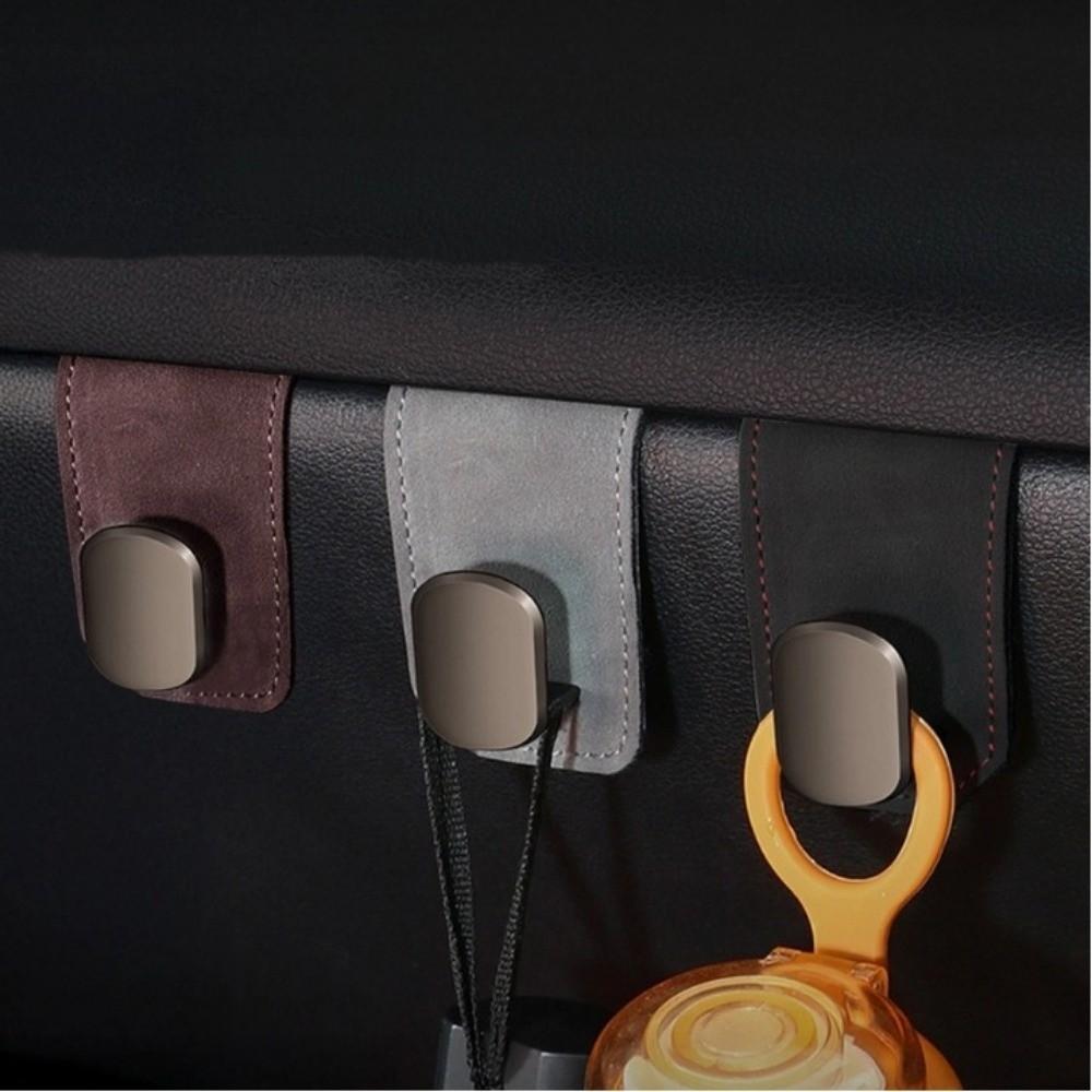 Metal Car Seat Hook Suede Car Handbag Holder Universal Hanging Bag Hook Co-Pilot Storage Box