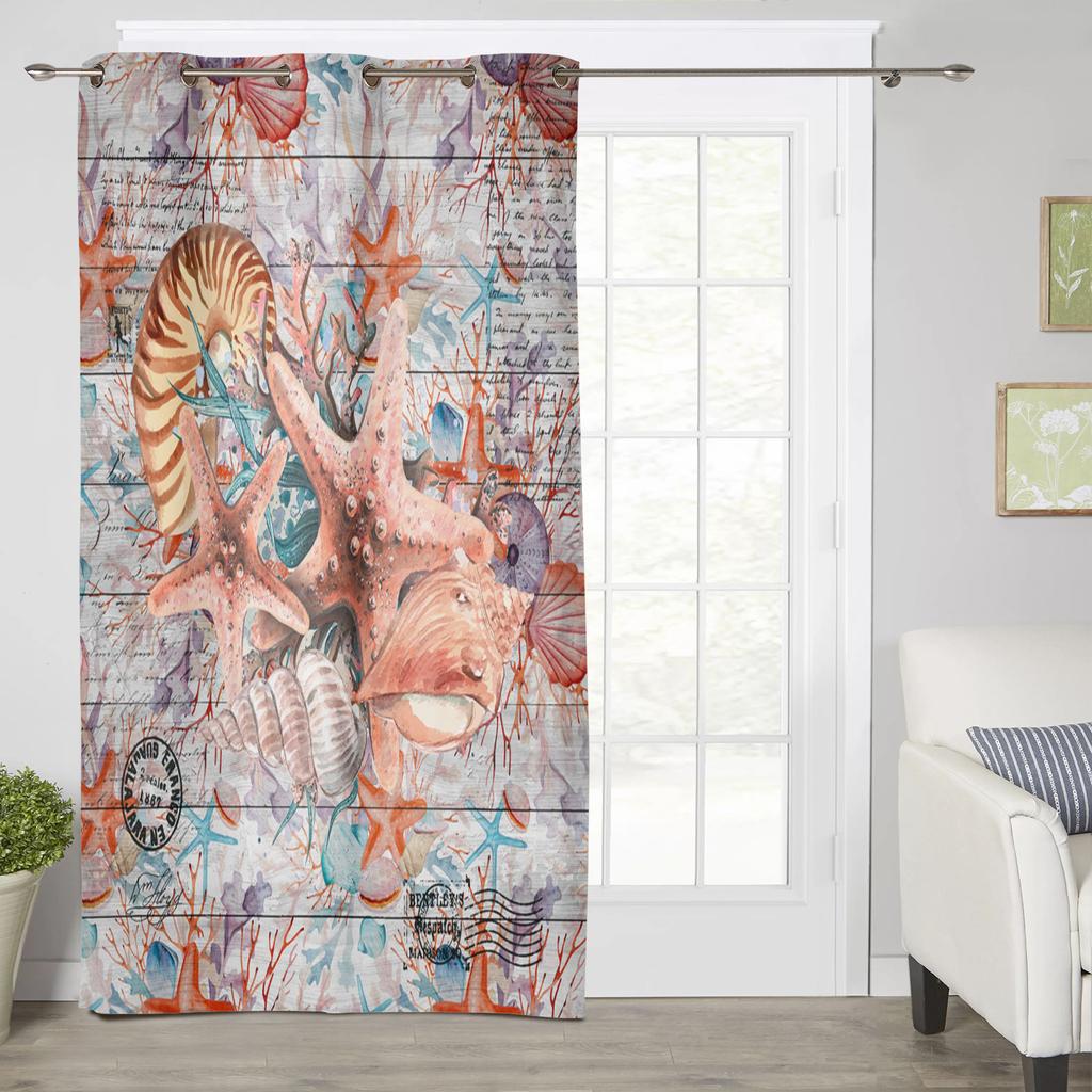 Watercolor Flowers Leaves Vintage Window Curtains for Living Room Luxury Bedroom Curtain Kitchen Blinds Drapes Curtains