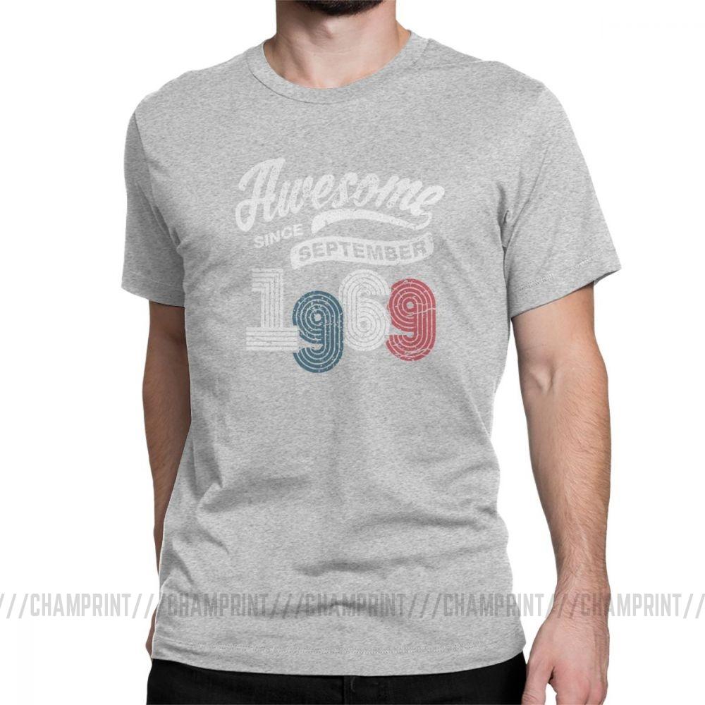 Awesome Since September 1969 T Shirt Vintage 50 Years Old 50Th Birthday Gift Men S T