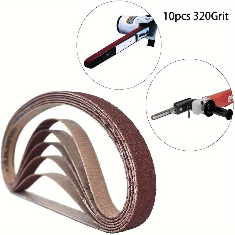330x10 мм 10/11 шт. Шлифовальные ленты 10x330 мм 11 шт., зернистость 60-800, адаптер для шлифовальной машины из оксида алюминия, абразивные инструменты для полировальной машины