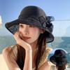 Flower Outdoor Sunshade Hat Organza Women Fisherman Hat New Summer Basin Hat