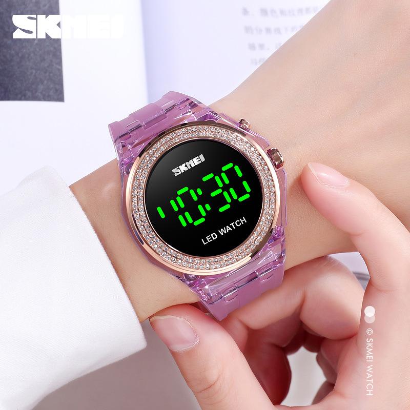 Модные новые светодиодные часы с креативным моментом красоты, прозрачный большой циферблат для женщин, студентов, для спорта на открытом воздухе, водонепроницаемые электронные часы