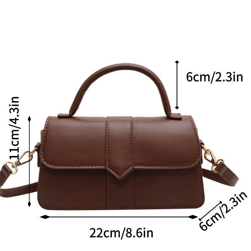 Pu Leather Shoulder Bag for Women Handbag - Fashi Crossbody Bags Vintage Underarm Bag Square Satchel (Black)