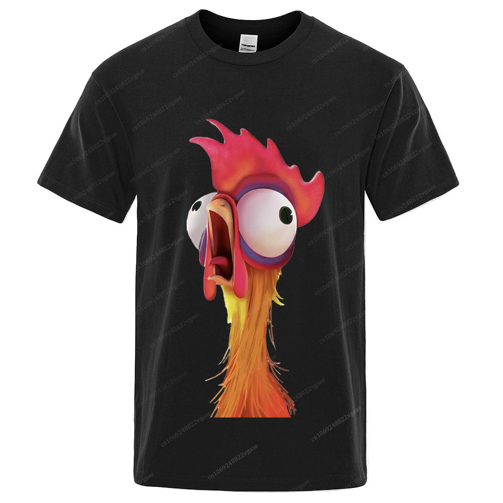 Забавные футболки с изображением курицы, мультяшные аниме-футболки с 3D-принтом для мужчин и женщин, модные футболки большого размера из хлопка, футболки, топы, одежда