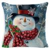 Christmas Snowman Pillowcase Living Room Decoration Linen Pillowcase New Year Santa Claus Christmas Sofa Cushion Cover