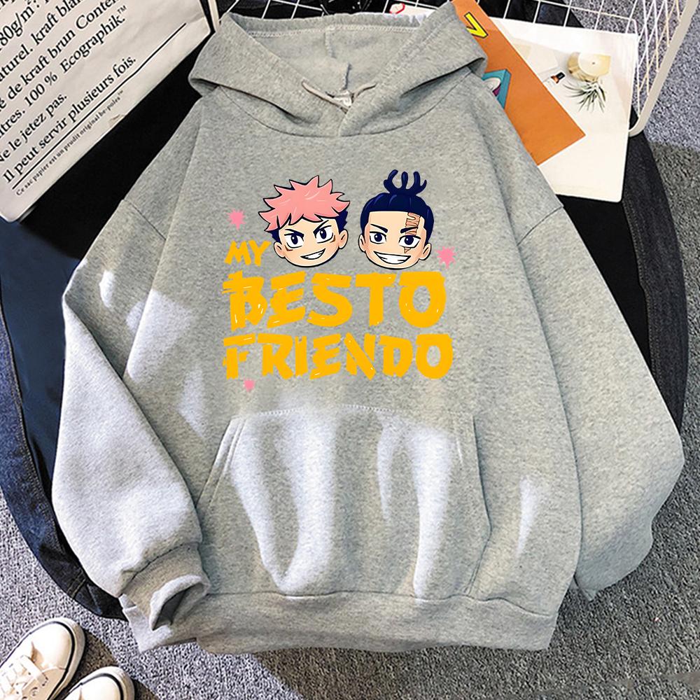 Japan Anime Jujutsu Kaisen Graphic Hoodies Vintage Oversized Hooded Sweatshirt Long Sleeves Hoodie Men Women Clothes