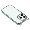 For iPhone 16 Pro Case Cat Ear Design TPU+Acrylic Clear Phone Back Cover