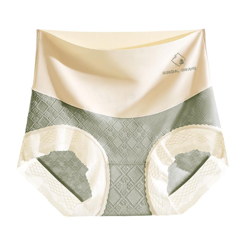 High Waist Underwear Women Belly Lift Hip Antibacterial Crotch Panties Breathable Sexy Lace Seamless Women Briefs