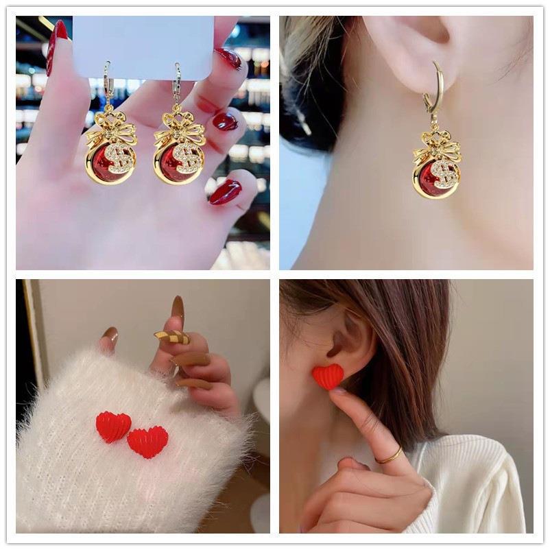 Серьги из серебра S925 с камнем кошачий глаз и звездой - Элегантные женские модные украшения