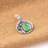 Green Cat's Eye Gemstone 925 Sterling Silver Jewelry Handcrafted Pendant 1.45" PP-27-38