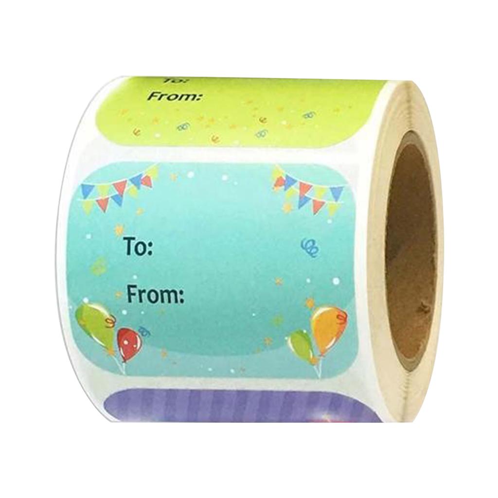 200pcs Gift Tags - Happy Birthday Self-Adhesive Sticker Labels - For Women Men Kids - Decorations -