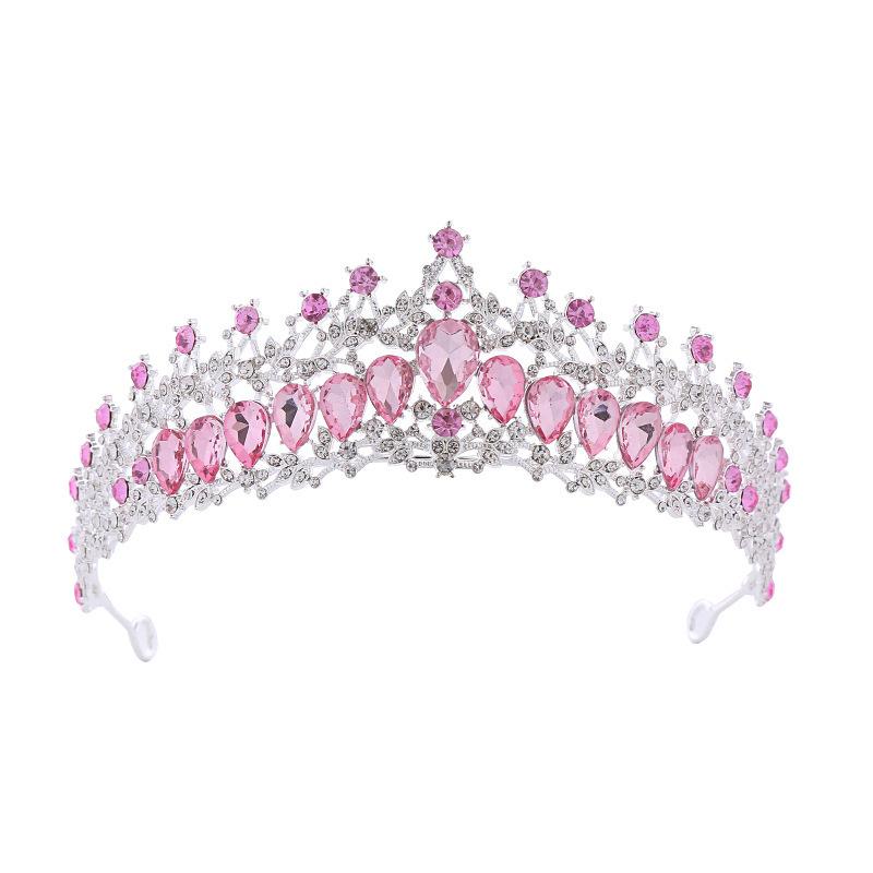 Creative Diamond Tiara Birthday Hair Accessories Wedding Princess Alloy Headband Crown Rhinestone Headband Accessories