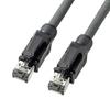 SANWA SUPPLY CAT6A STP LAN Cable (3m) 10Gbps/500MHz RJ45 Anti-Claw Breaking Gray KB-T6ASTP-03GY