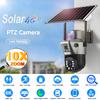 LS VISION 6K 4G Sim Solar Camera 10x Zoom IP CCTV 12MP Dual Lens PTZ Surveillance PIR Human Detection Outdoor Security Protection Camera