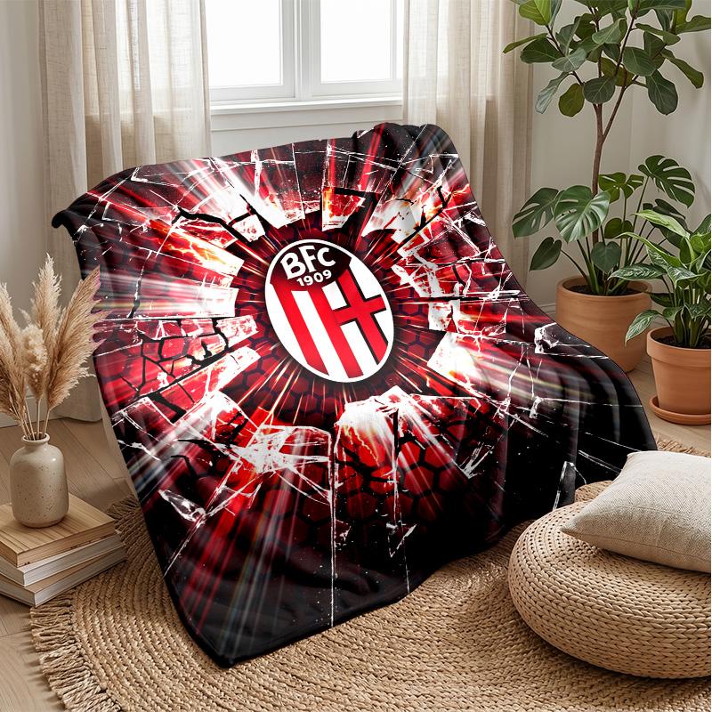 Bologna FC Soft Flannel Fleece Blanket Lightweight Cozy Warm Throw Blanket For Sofa Bed Home Decor