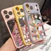 Чехол с принтом белых цветов для iPhone 17 Pro Max Гибридный TPU+PC Прозрачная задняя жесткая крышка для iPhone 16 15 14 13 Pro Max