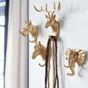 Wall Mounted Animal Head Decorative Hook Vintage Wall Keys Holder Craft Storage Rack  Coat