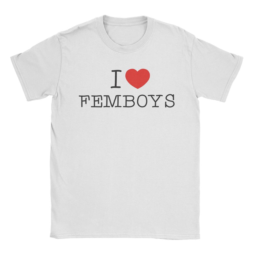 Я люблю фембоев Я люблю фембоев Мерч Унисекс Футболки Хлопковая Футболка Графическая Печать Футболка Одежда