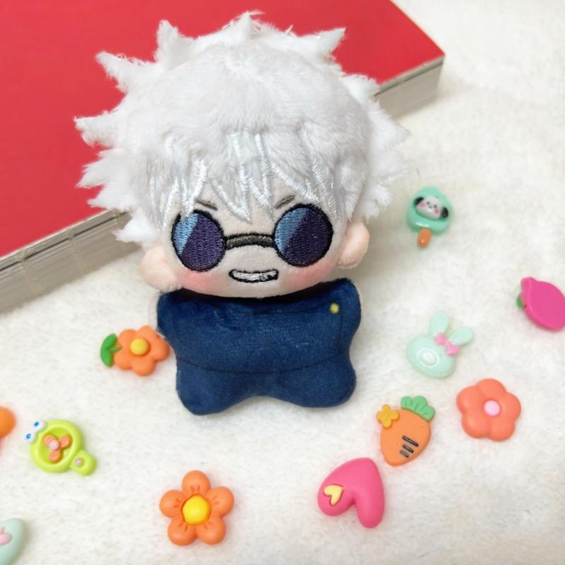 Новая Милая Кукла из Хлопка Jujutsu Kaisen 10см Сатору Годжо Мегуми Фусигуро Брелок для Косплея Плюшевые Аксессуары для Сумки для Праздничных Подарков