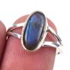 Натуральный лабрадорит, ручная работа, кольцо из стерлингового серебра 925 пробы, размер 6.5 o7o06