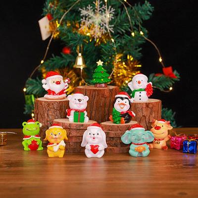 Миниатюрные рождественские фигурки животных: Милые настольные украшения для праздничного декора