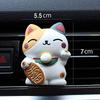 Fashion Cute Lucky Cat Car Air Freshener Perfume Vent Fragrance Clip Aroma Diffuser or Decoration (White)