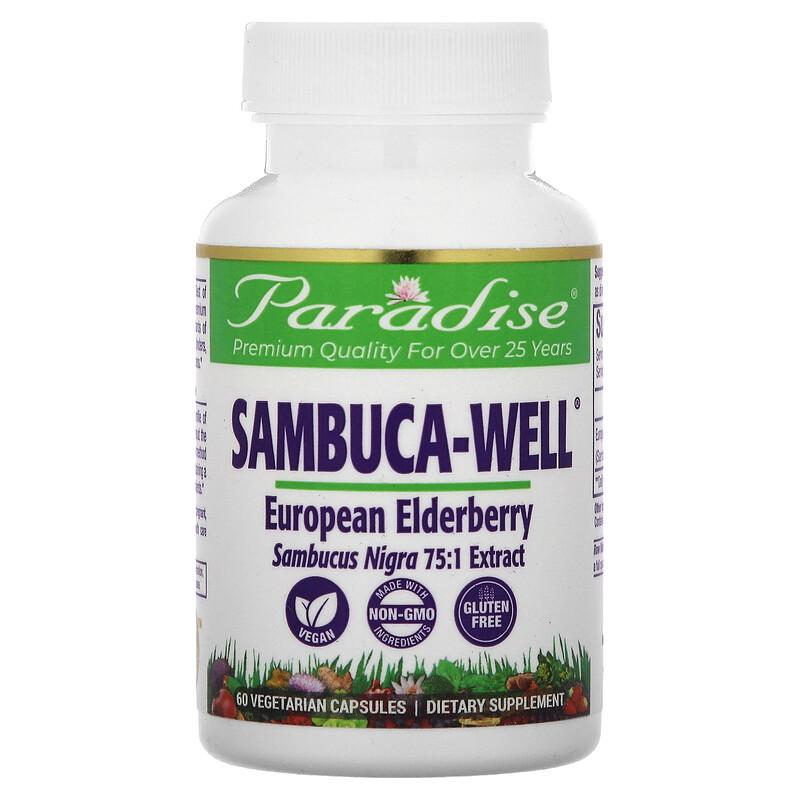 Sambuca-Well, European Elderberry, 250 mg, 60 Vegetarian Capsules
