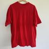 Винтажная футболка Hanes 90-х Мужская XXL Красная Одинарный шов Сделано в США Однотонная Базовая Футболка Унисекс