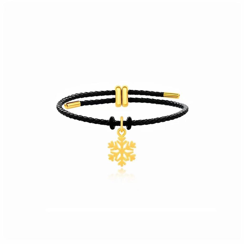 Браслет Снежинка Лист Кулон Веревка Браслет Парные Украшения Ручная Цепочка