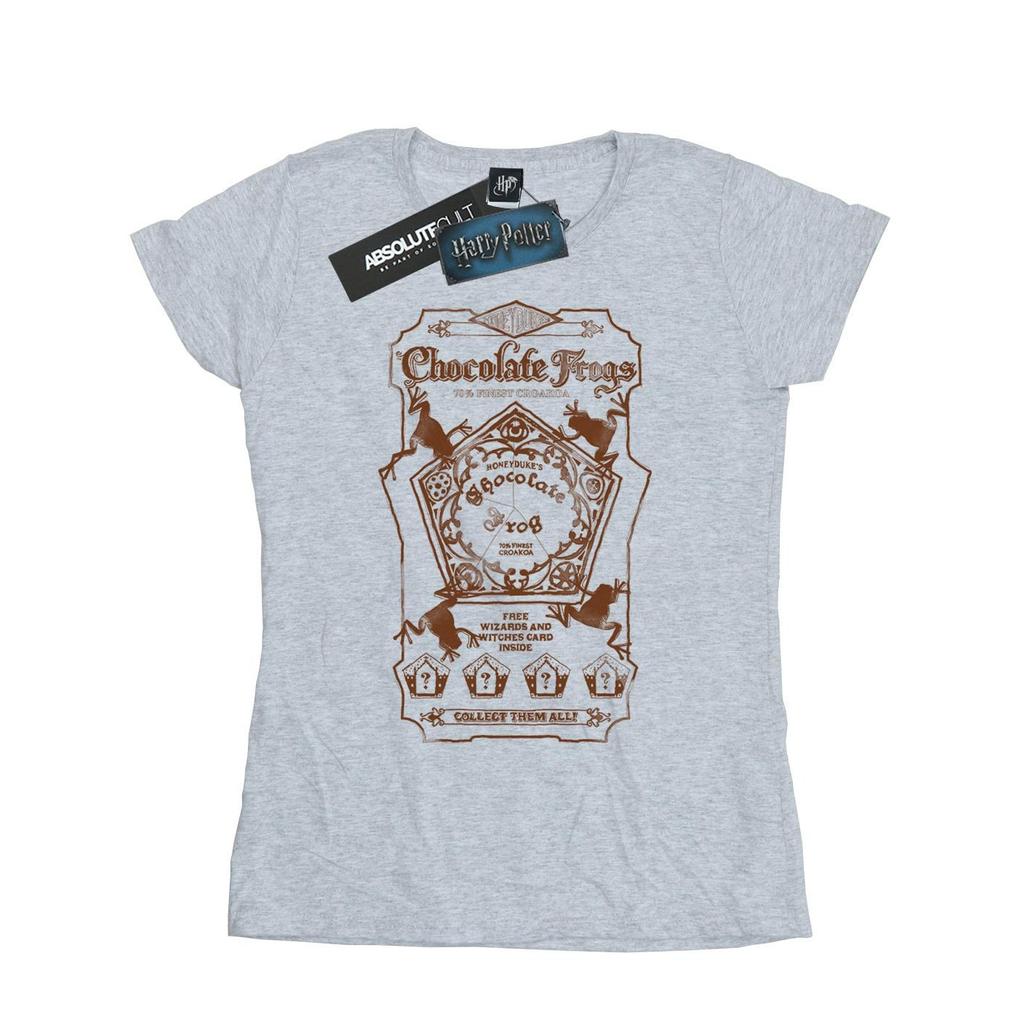 HARRY POTTER Женская/Дамская хлопковая футболка с монолейблом «Шоколадные лягушки»