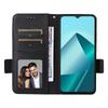 Кожаный чехол Wiko T20 с рисунком личи, слотом для карт и ремешком