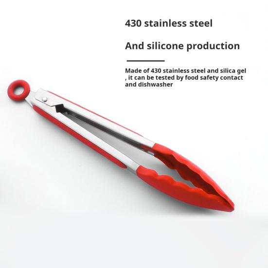 Набор из 3 кухонных щипцов, термостойкие щипцы с силиконовым наконечником для приготовления пищи