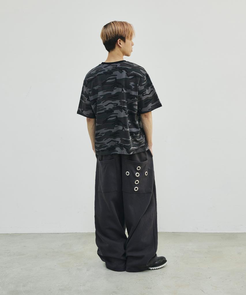 SCALLYWAG Summer Mega Wide Eyelet Training Pants [Charcoal]