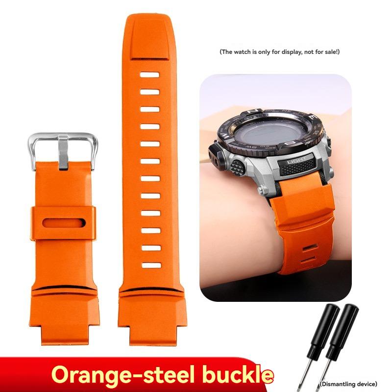 Для Casio PROTREK PRG-260/270/550/250 Силиконовый ремешок для часов PRW-3500/2500/5100 Специальный интерфейс резиновый ремешок Черный мужской Браслет