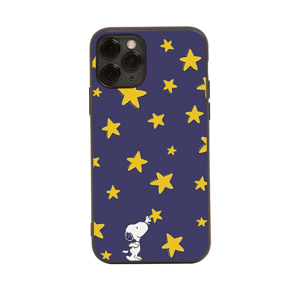 SM17 Snoopy Black Sofe Case for Samsung Note 20 Lite S24 Ultra S23 A03 A05 A06 A11 A71 A15 A16 A13 A24 A25 A33 A52 A53 A50 M55 M35 Plus