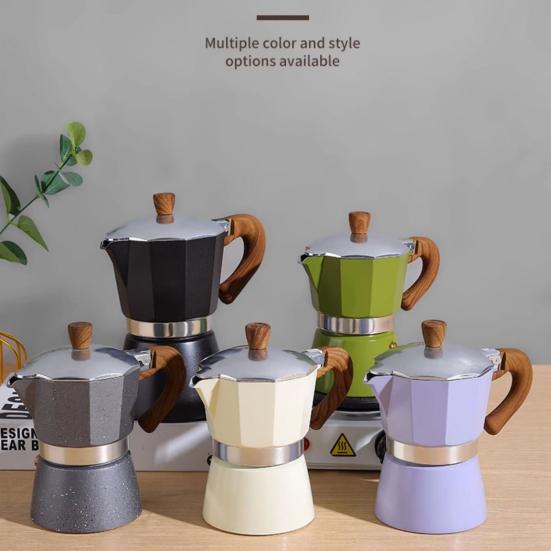 Кофеварка Moka Pot Espresso Maker 150 мл, легкая, простая в использовании, итальянская кофеварка для плиты