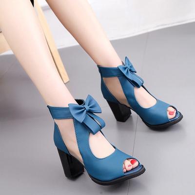 Женские туфли на платформе с застежкой-бабочкой и молнией на массивном каблуке, модные туфли-лодочки с открытым носком и бусинами