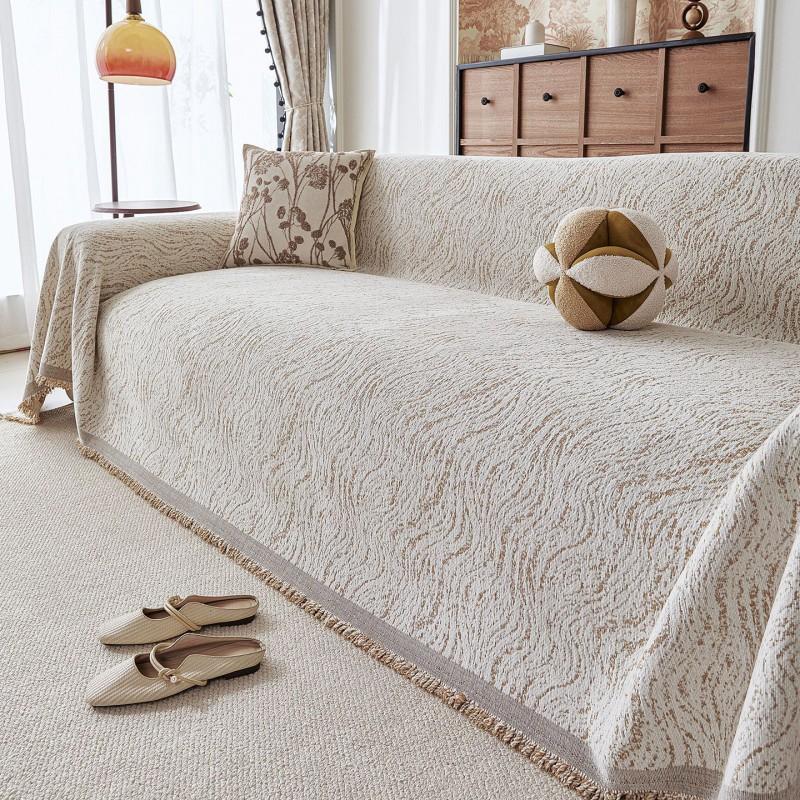 Thick Chenille Sofa Cover Throw Blanket Living Room Minimalist Style Anti-Scratch All-Season Use