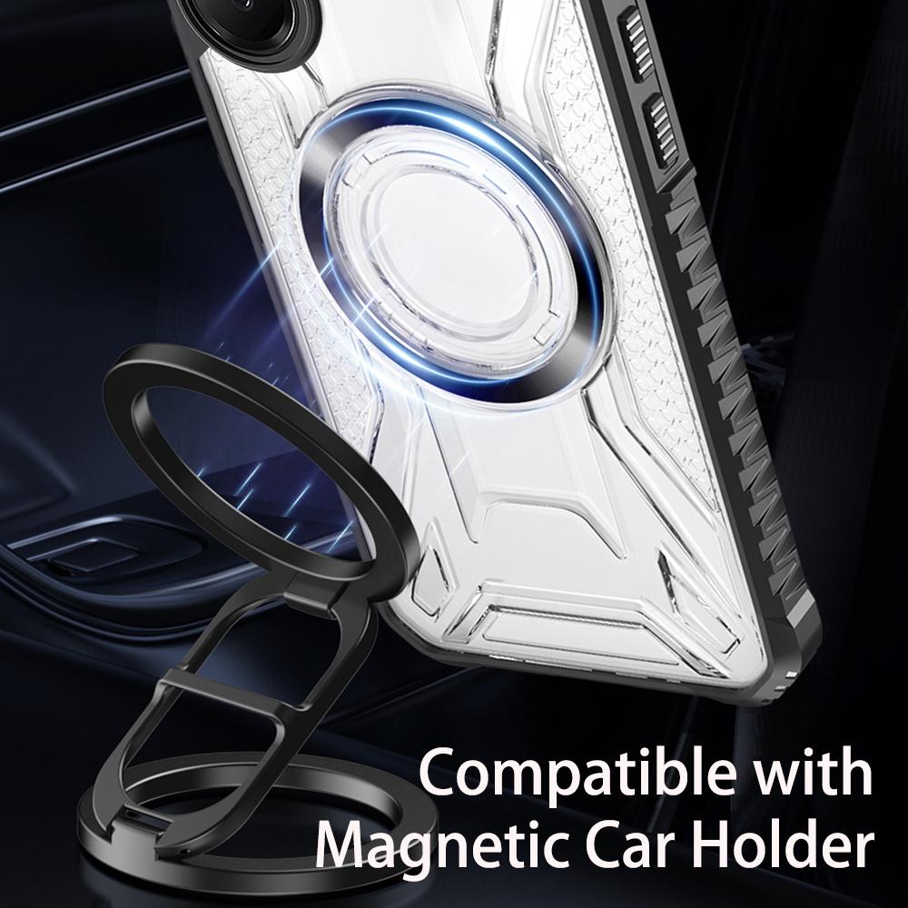 KEYSION Прозрачный магнитный чехол для Xiaomi POCO X7 Pro 5G Мягкий силикон+ПК Сверхпрочный противоударный чехол для телефона для Redmi Turbo 4