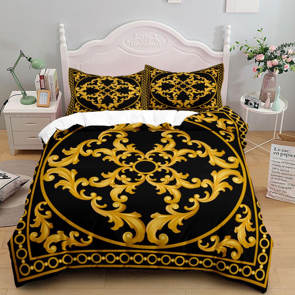 Комплект постельного белья Seamless Chains Baroque Pattern Bohemian Small Single Twin Double Queen King Cal King Size Комплект постельного белья
