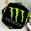 Автоматический зонт с принтом логотипа Monster Energy, 8 спиц, железный каркас, пластиковая ручка, подходит для путешествий на открытом воздухе и на каждый день, идеальный подарок