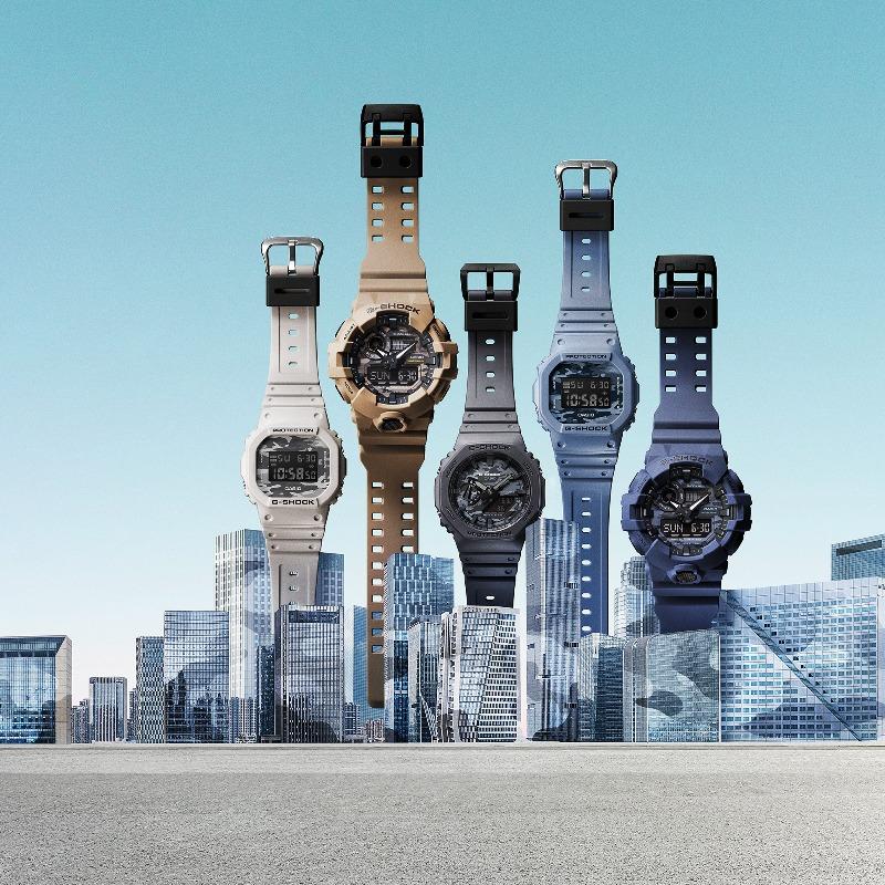 Casio Мужские кварцевые часы GA-2100CA-8A из смолы, водонепроницаемые 200 м, аналоговые, ударопрочные