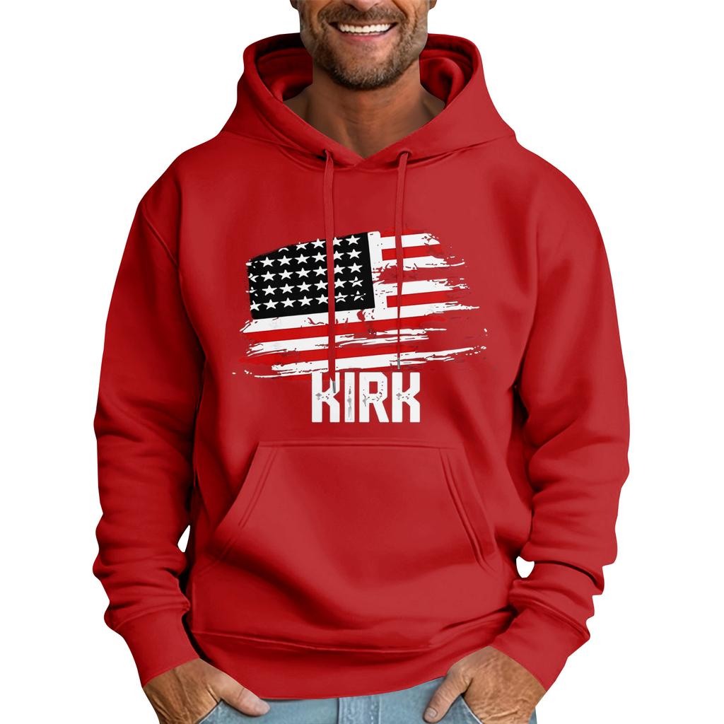 Casual Letter Print Men's Loose Hoodie