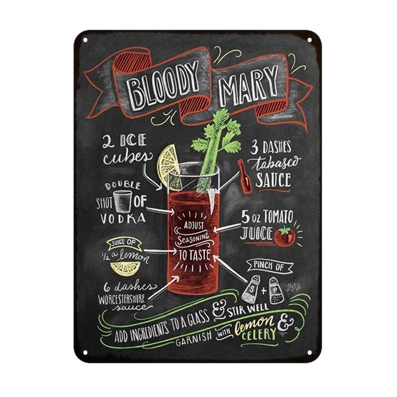 Summer Time BEER Retro Metal Tin Signs Mojito Cocktail Plaque Vintage Poster Bar Pub Art Stickers Wall Decor 20x30cm